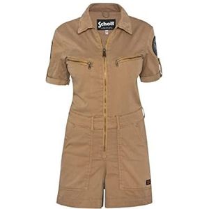 Schott NYC Trswiftw Jumpsuit voor dames, licht kaki, L