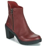 Artvoor vrouwen. 1175911ZZ003_020 Enkellaarsjes van ijswit leer -Hoogte hak: 7,5 cm (36), Beige, Ritssluiting, Casual