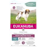 EUKANUBA Daily Care Mono-Protein - droog premium hondenvoer met eend voor volwassen honden, ideaal voor honden met voedselintoleranties, voor alle rassen, 2,3 kg