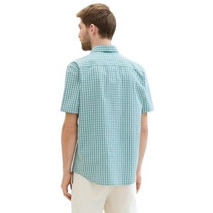 TOM TAILOR heren overhemd, 35425 - Turquoise White Small Check, M