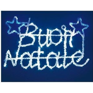 geïmporteerde LED Frohe Kerstmis acryl kleur blauw en wit-52 x 23 cm