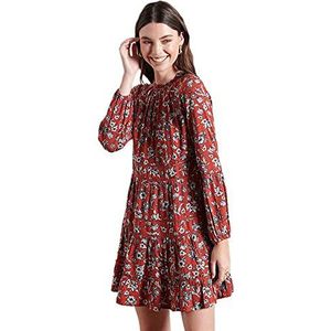 Superdry Dames Richelle Ls Casual Jurk, Ruby Floral, S