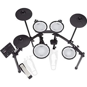 Roland TD-07DMK Elektronische V-Drums Kit - Legendarische Double-Ply All Mesh Head kit met superieure expressie en speelcomfort - Bluetooth Audio & MIDI, Zwart
