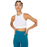 Trendyol Dames Sportkleding Crop Halter Neck Knit Sport BH, Wit, M