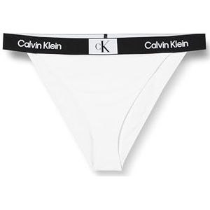 Calvin Klein Vrouwen High Rise Cheeky Bikini Bikini Zwemmen Wit, 2XL, Pvh Classic Wit, XXL grote maten