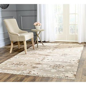 Safavieh Natuurlijk Kelim-tapijt, NKM318, plat geweven wol, grijs/meerkleurig, 120 x 180 cm