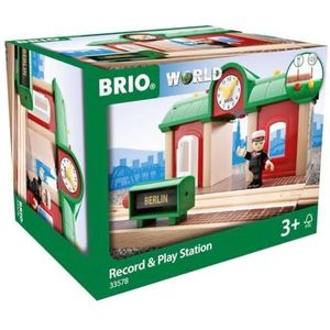 BRIO Treinstation met Geluidsopname Functie - 33578