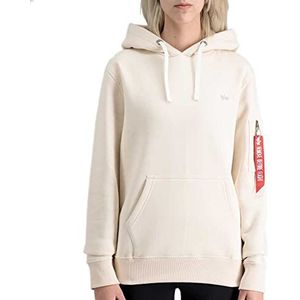 Alpha Industries Unisex EMB Hoody Sweat met capuchon voor heren Jet Stream White