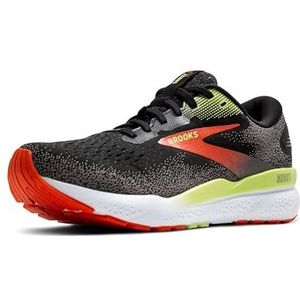 Brooks 1104301D049 Ghost 16 GTX Heren Zwart/Mandarijn Rood/Groen EU 44, Zwart Mandarijn Rood Groen, 44 EU