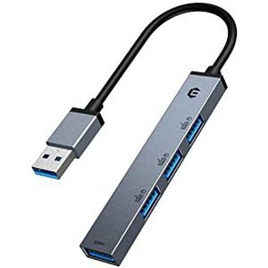 4-poorts USB-hub, HOPDAY USB A hub voor MacBook Pro/Air (1*USB 3.0+ 3*USB 2.0), ultraslim USB splitter multiport adapter 5 Gbps data hub voor iMac, Xbox, PS4, Dell, HP, Surface, Tesla-model 3, HHD