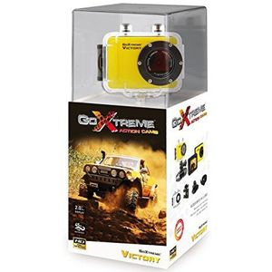 GoXtreme 20109 Victory HD actiecamera met waterdicht (5 cm (2 inch) display, 720p, 1,3 megapixel, CMOS-sensor, microSD-kaartslot, USB, Li-Ion batterij) geel