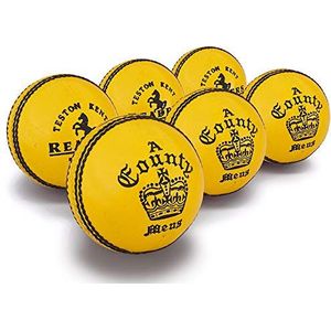 Readers Unisex's County Crown, 6 oz Cricket ballen (doos van x6), Geel, Heren