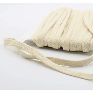LEDUC Plat katoenen touw, gevlochten, verkrijgbaar in 10 kleuren, 1 cm, 20 m, voor naaien, sweatshirt met capuchon, trainingspak, roze (I)