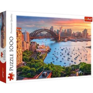 Trefl - Sydney, Australië - Puzzle 1000 Elements - Stadspanorama, Schilderachtige Baai, DIY Puzzel, Creatief Vermaak, Leuke, Klassieke Puzzels voor Volwassenen en Kinderen Vanaf 12 Jaar