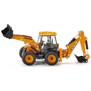 siku 3558, JCB 4CX Graaflaadmachine, 1:50, metaal/kunststof, geel, vele functies, compatibel met siku-modellen met dezelfde schaal