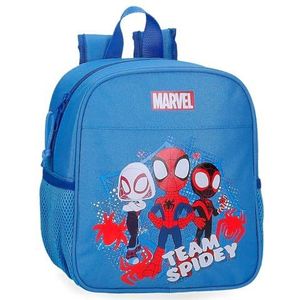 Joumma Marvel Team Spidey Kleuterrugzak, blauw, 21 x 25 x 10 cm, polyester, 5,25 l, Blauw, Eén maat, kleuterrugzak