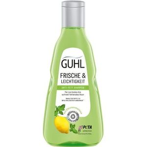 Guhl Frisse & lichtheid anti-vet shampoo - verpakking van 4-4 x 250 ml - haartype: vettig, normaal