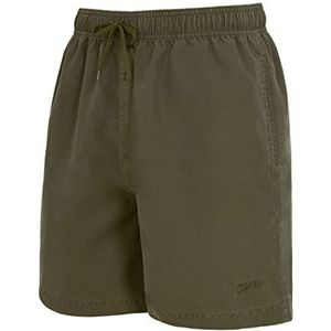 Zoggs Mens Ecodura (enzym gewassen kort) Mosman gewassen 15 inch shorts, kaki, L, kaki, L