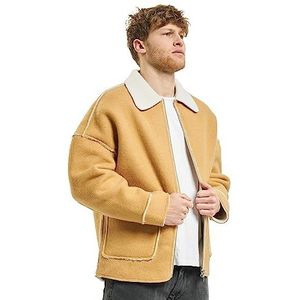 Urban Classics Bonded Oversized Sherpa Jacket voor heren, bruin (camel 804), XXL
