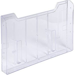 Exacompta 64158D wandelement dwars voor brochurehouder DIN A4 om zelf te monteren 0,8 x 32,7 x 21,3 cm glasheldere flyerhouder tijdschriftenverzamelaar