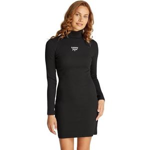 Tommy Jeans Dames TJW Essential Coltrui Bodycon DW0DW19678 Bodycon jurk, zwart (zwart), XXS, Zwart (zwart), XXS