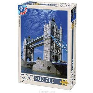 Unbekannt 69306-AB16 D-Toys Puzzel 500 stuks Landschappen Tower Bridge Londen, Multicolor