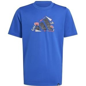 adidas Uniseks-Kind CLIMACOOL CAMO GRAPHIC T-SHIRT JUNIOR, team royal blue, 11-12 Years