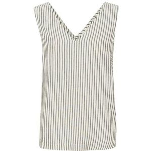Shirt 'Milia' - Gestreept - V-hals - Mouwloos - Normale Pasvorm