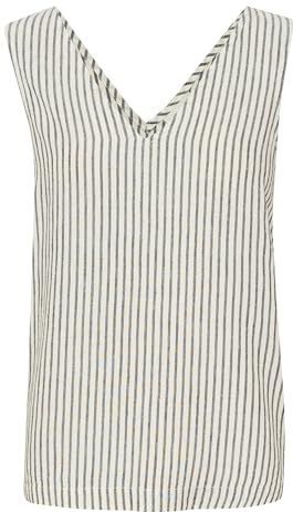 Shirt 'Milia' - Gestreept - V-hals - Mouwloos - Normale Pasvorm