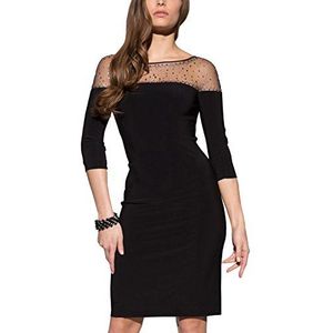 APART Fashion Dames etui jurk jerseyjurk, knielang, zwart (zwart), 44
