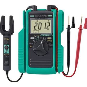 Kyoritsu KEW 2012R Digitale multimeter met minitang, voor het meten van AC/DC spanningen, AC/DC-stroom, weerstand, diode, capaciteit, frequentie, grijs