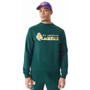 New Era NBA Los Angeles Lakers Crew Neck Sweater Donkergroen