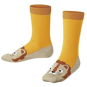 FALKE Unisex Kinder Lion Handpuppet Sokken ademend duurzaam katoen Dun gedessineerd 1 Paar