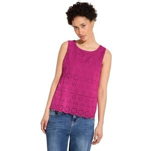 STREET ONE Top met borduurwerk, Magnolia roze, 44