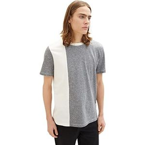 TOM TAILOR Denim Uomini T-shirt 1035610, 12906 - Wool White, XS
