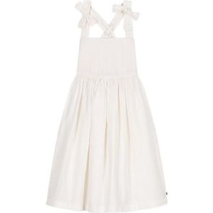 Petit Bateau Mouwloze jurk met bandjes voor meisjes en jongens, Wit, 6 Jaar