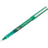 Pilot V7 Hi-Tecpoint Rollerball Pen, 0,7 mm Tip - Groen, Doos van 12