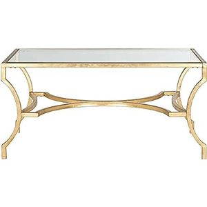 Safavieh Davis salontafel Bauhaus 121x58x45.72 cm Goud/Glas