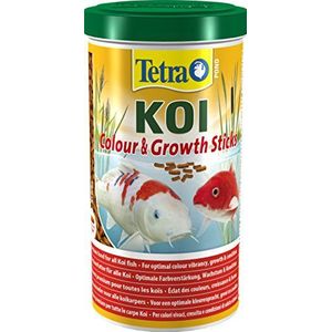 Tetra Pond Koi Sticks Colour & Growth – premium voer voor alle koi, bevordert gezonde groei en weerstand, voor een natuurlijke kleurpracht, 1 l