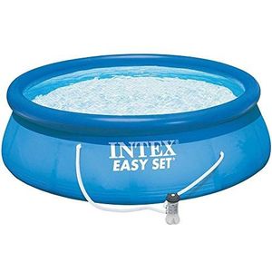 Intex 28132GN Easy Set Zwembad Set, 366cm x 76cm Rond Blauw