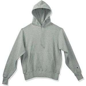 Champion Heren Hoodie, Reverse Weave, Fleece Comfortabele Trui Sweatshirt Voor Mannen, Oxford Grijs, L