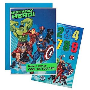 Hallmark Verjaardagskaart - Marvel Superhelden Ontwerp met Activiteit