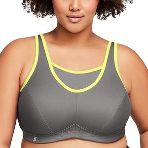 Glamorise Vrouwen No-Bounce Plain Full Figure Hemdje Draadloze Sport BH Sport BH