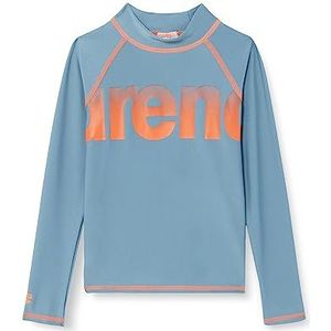 ARENA Unisex JR Rash Vest L/S Graphic Guard Shirt, Stone Grey-NESPOLA, 8-9 Jongens, Stone Grey-nespola, 8-9 Jaar