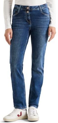 Cecil Dames Straight Legs jeans in Blauw, Gr: 25