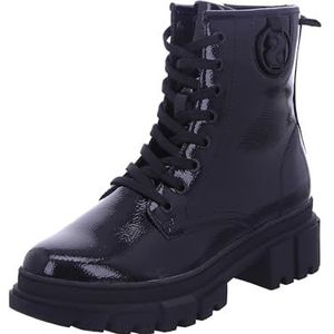 s.Oliver - Veterlaarsjes - Zwart - Imitatieleder - Blokhak