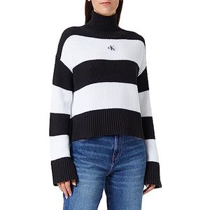Calvin Klein Jeans Damestrui, zwart (Ck Black/Bright White Stripes), 3XL