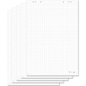 SIGEL MU165 FliPiecehart Pads, met perforaties, vierkant, 68 x 98 cm, wit, 5 pads x 20 vellen