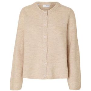 Selected - Lulu New - Vest - Ronde Hals - Lange Mouwen - Knoopsluiting