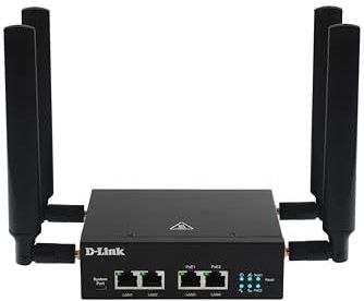 D-Link DWM-314-GP 5G M2M VPN PoE Modem, Robuuste Industrial 5G NR Router, IoT Gateway, Dual-SIM, Remote Monitoring, SA, NSA, 4G LTE Cat 19, 4 GbE Ports, OpenVPN/WireGuard Client, 48-57V DC